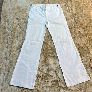 J.Crew classic twill city fit white chinos!